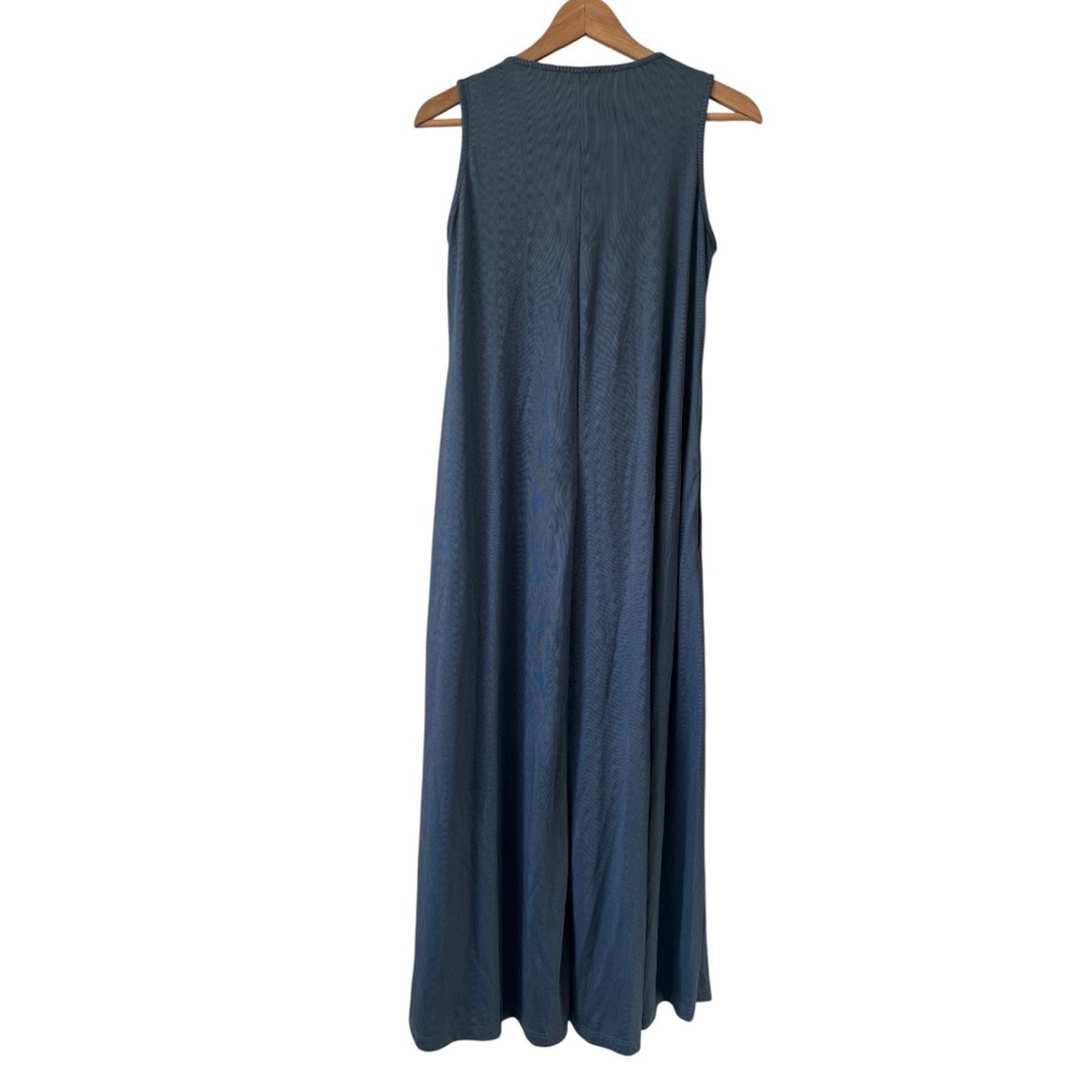 Alembika Essential Sleeveless Midi Dress Blue Mist Size 0 US 4-6 A-Line Pockets - Picture 6 of 12